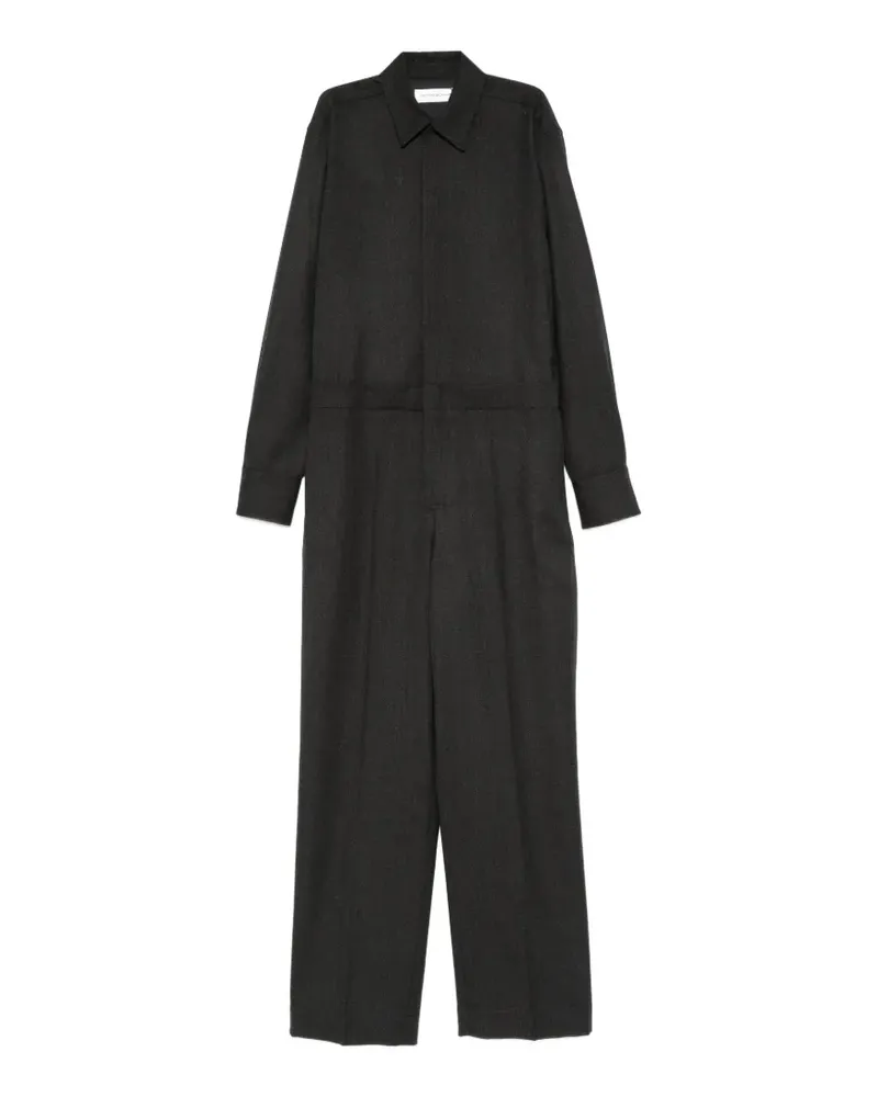 Victoria Beckham polo-collar jumpsuit - Grau Grau
