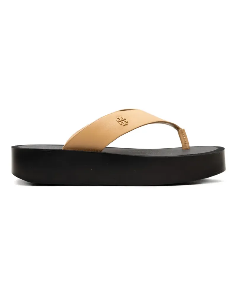 Tory Burch leather platform sandals - Nude Nude