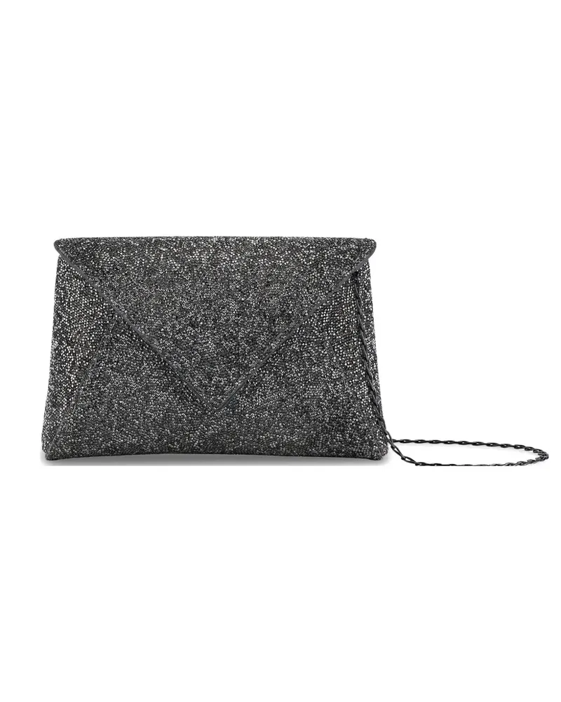 Tyler Ellis small Lee Pouchet Swarovski crystal-embellished clutch bag - Grau Grau