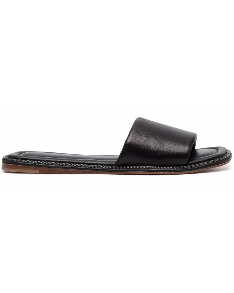 Brunello Cucinelli Verzierte Pantoletten - Schwarz Schwarz