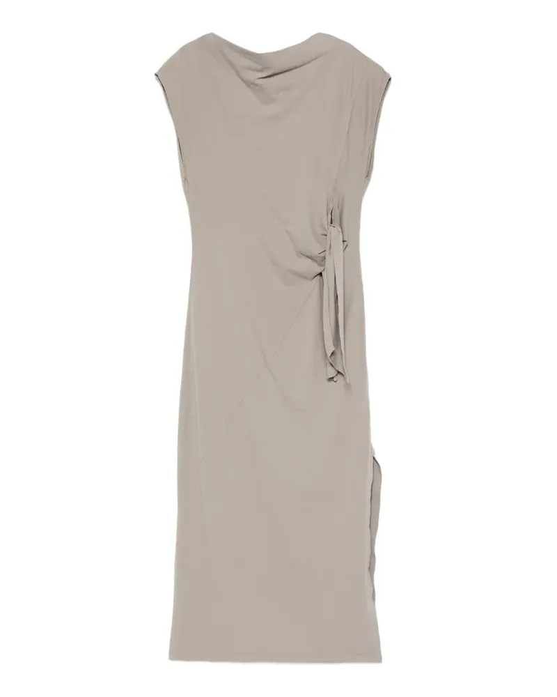 TELA D. Mauritius tie-detail midi dress - Grau Grau