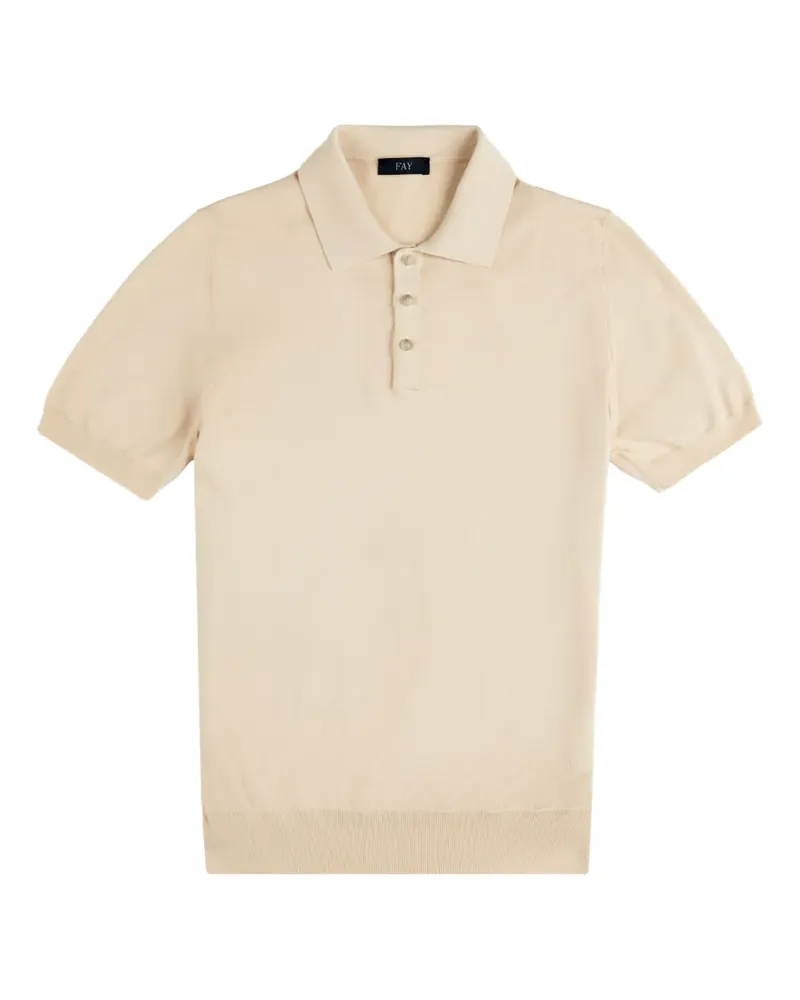 Fay Poloshirt mit Knopfleiste - Nude Nude