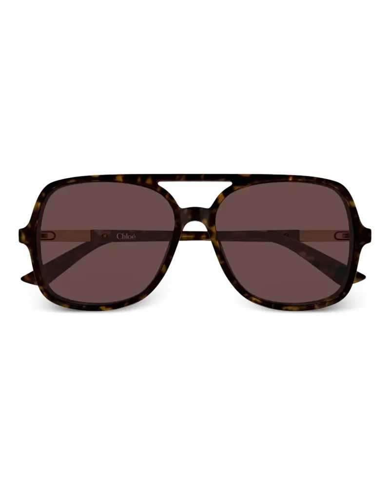 Chloé Sonnenbrille mit Oversized-Gestell - Braun Braun