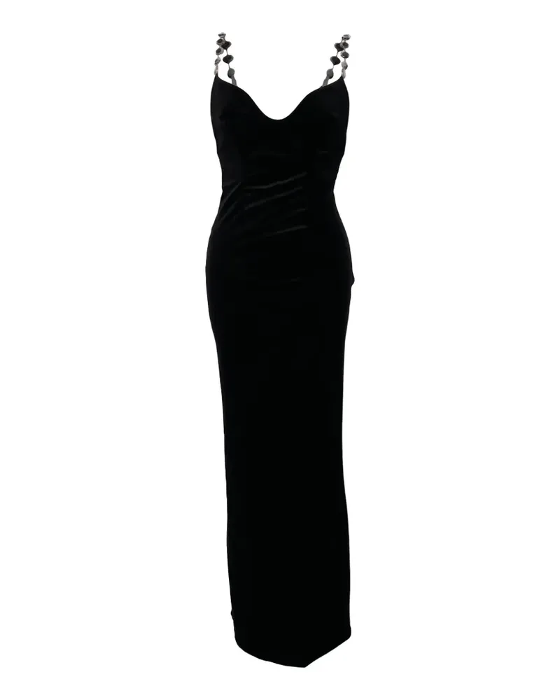 GALVAN Avedon Globe maxi dress - Schwarz Schwarz