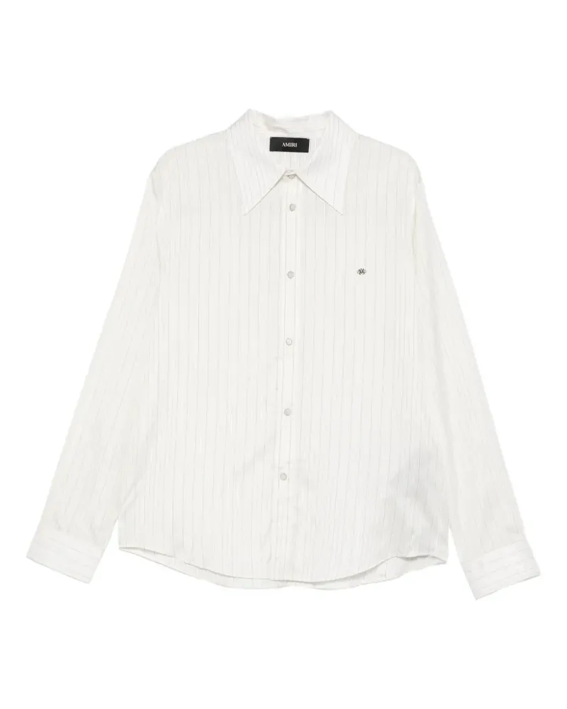 Amiri Gestreiftes Hemd - Weiß Weiß