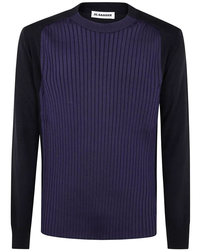 Jil Sander Pullover mit Einsätzen - Blau Blau