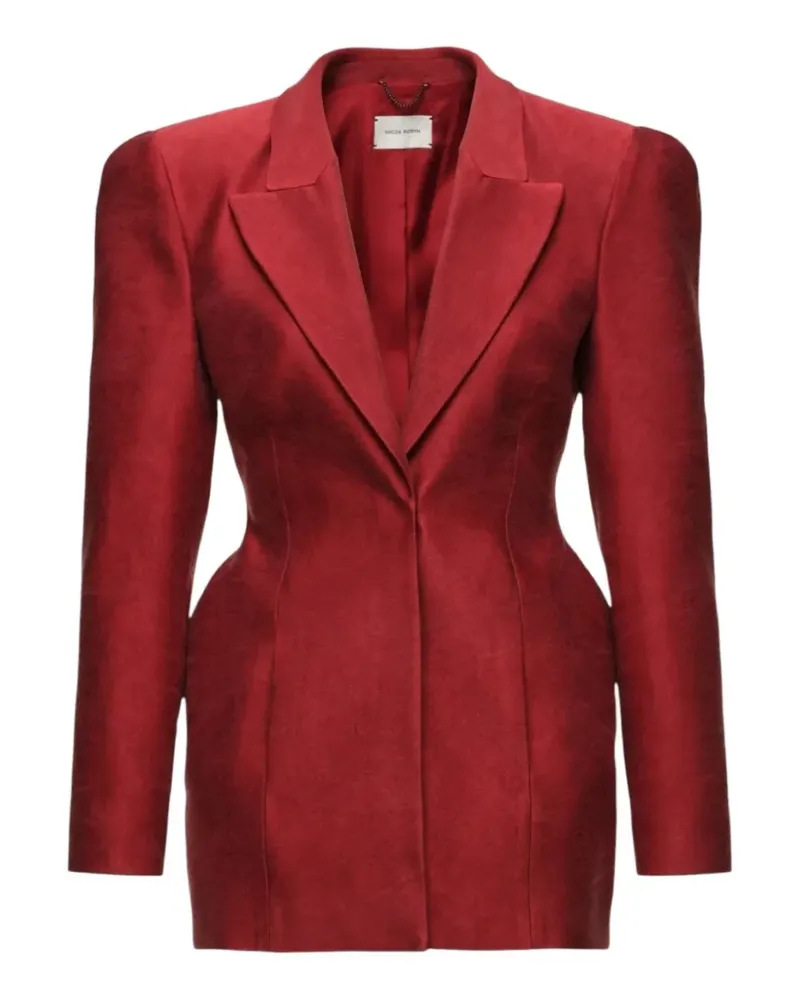 Magda Butrym cinched-waist peak-lapel blazer - Rot Rot