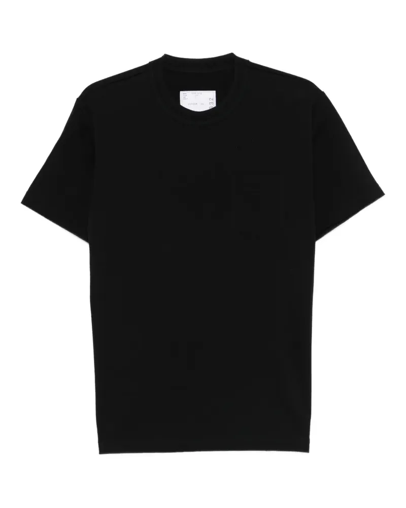 Sacai T-Shirt mit Tasche - Schwarz Schwarz