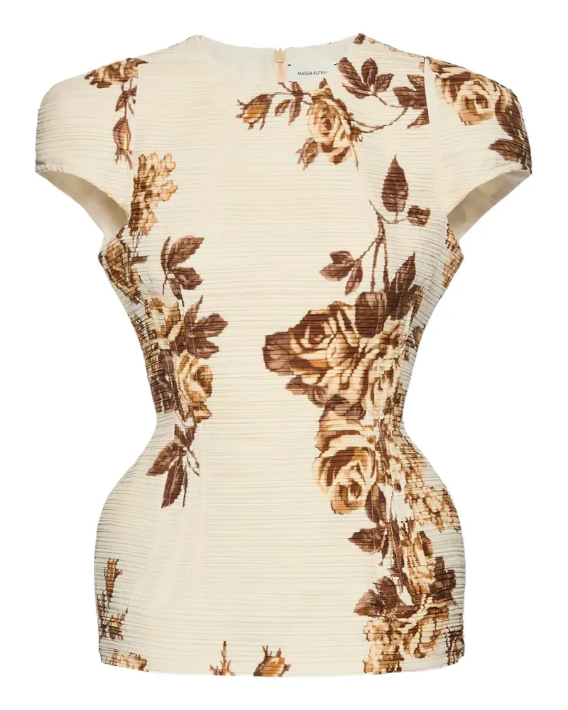 Magda Butrym floral print blouse - Nude Nude