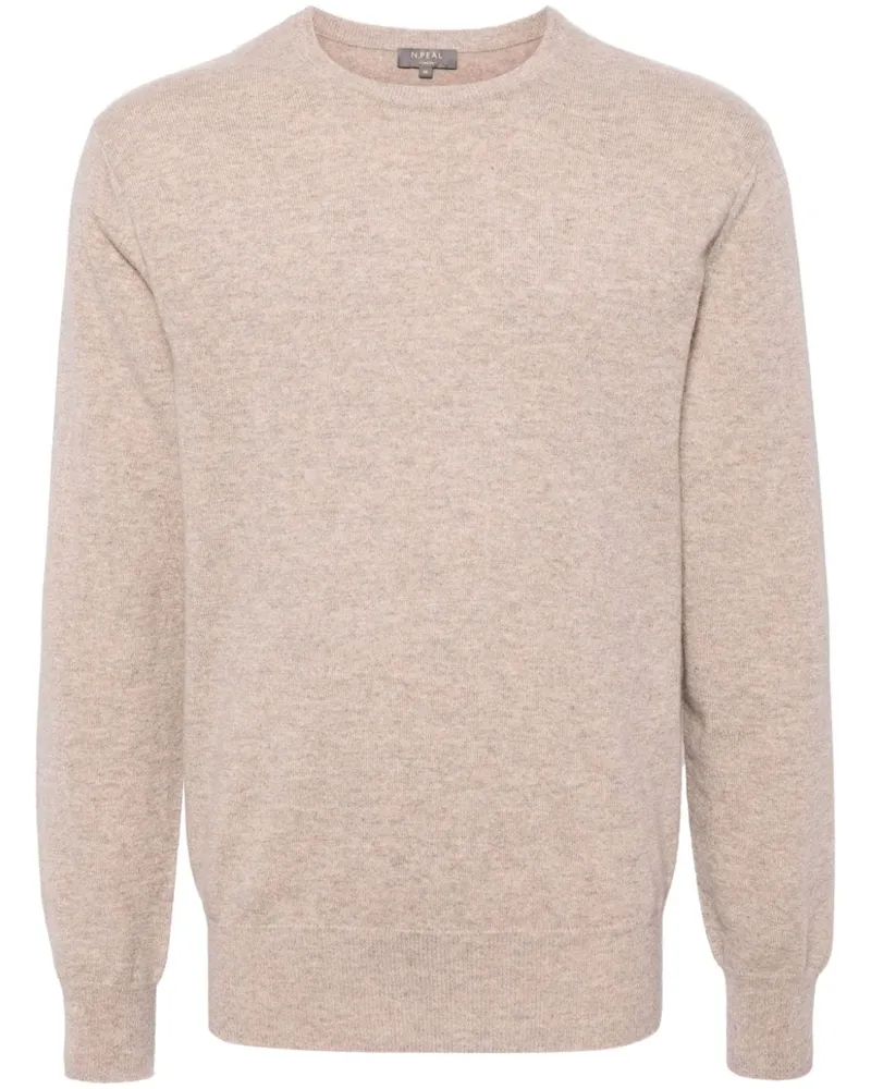 N.Peal Oxford Pullover mit rundem Ausschnitt - Nude Nude