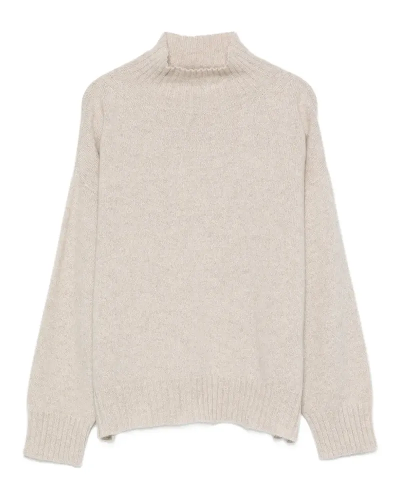 D.EXTERIOR Kaschmirpullover mit Stehkragen - Nude Nude