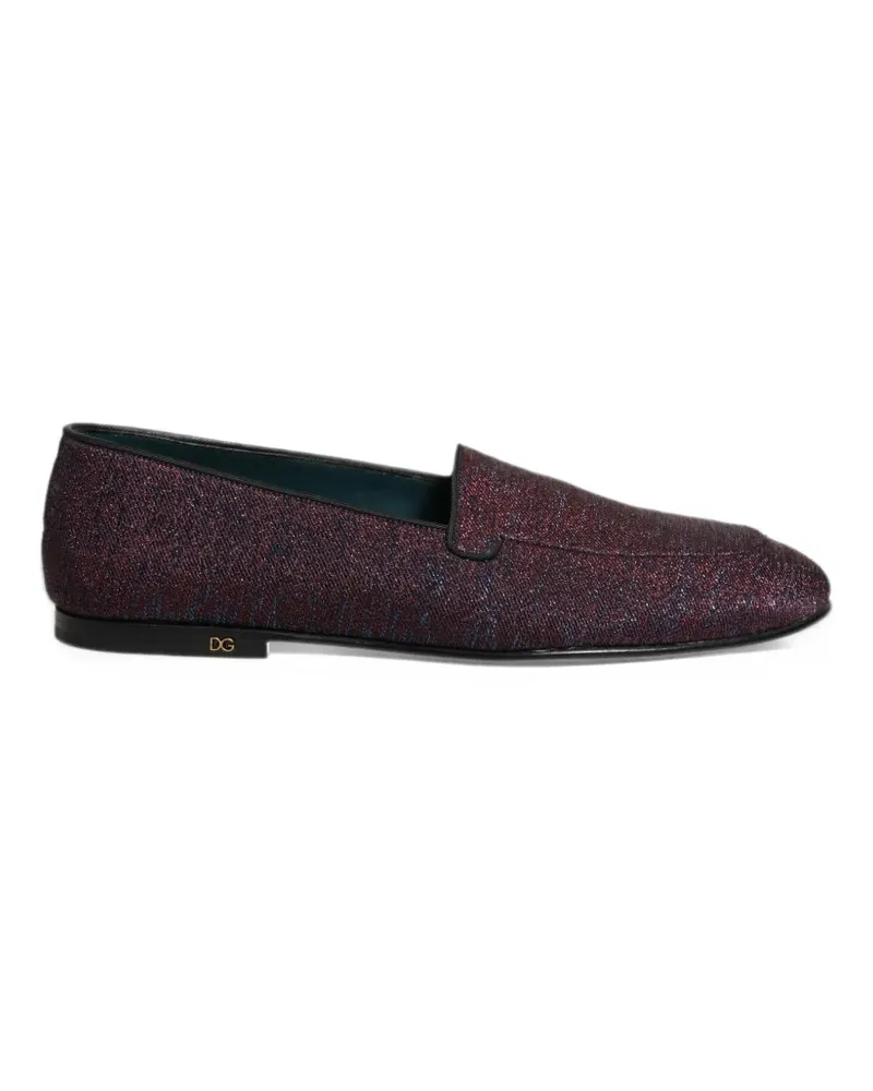 Dolce & Gabbana Loafer mit Glitter-Detail - Rot Rot