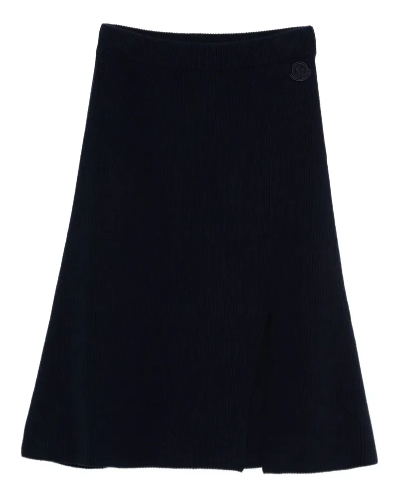 Moncler Midirock aus geripptem Strick - Blau Blau