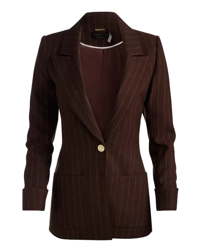 Alice + Olivia roll-cuff blazer - Braun Braun