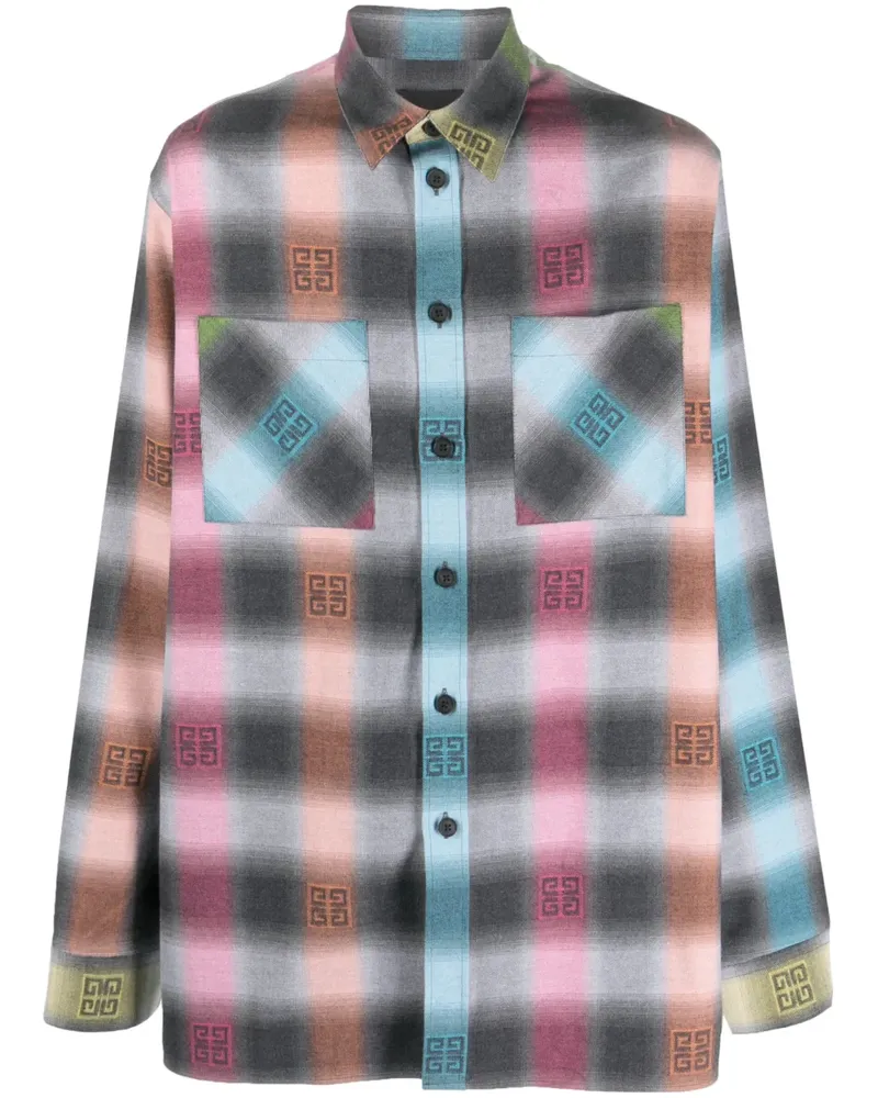 Givenchy Hemd mit Logo-Print - Grau Grau