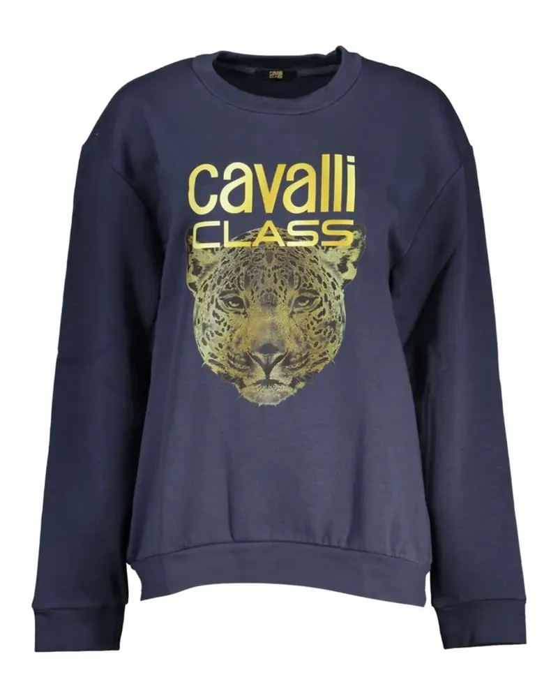 Roberto Cavalli Sweatshirt mit Jaguar-Print - Blau Blau