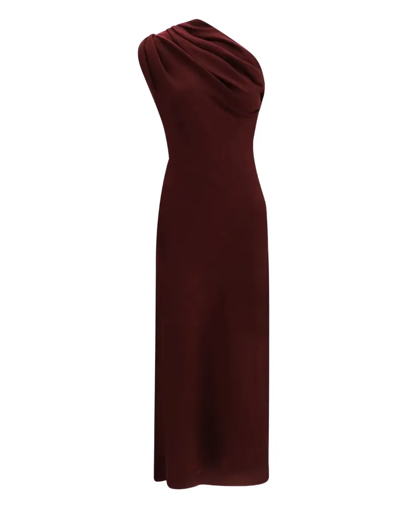 KHAITE draped one-shoulder dress - Rot Rot