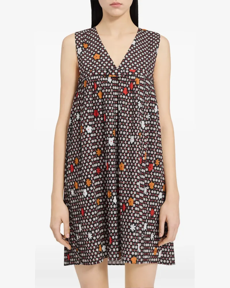 Maison Margiela Minikleid mit Blumenprint - Rot Rot