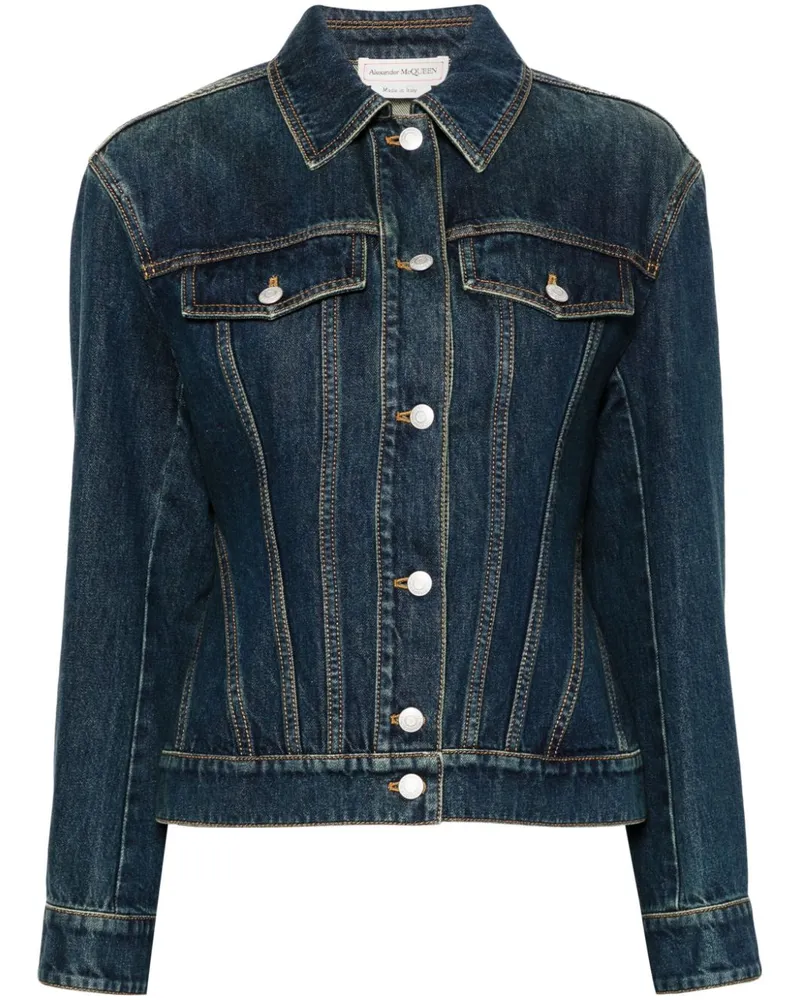Alexander McQueen Klassische Jeansjacke - Blau Blau