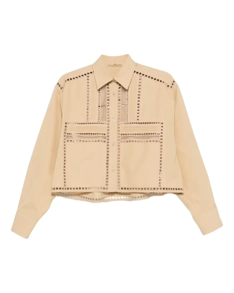 Ermanno Scervino Cropped-Hemd mit Cut-Out - Nude Nude