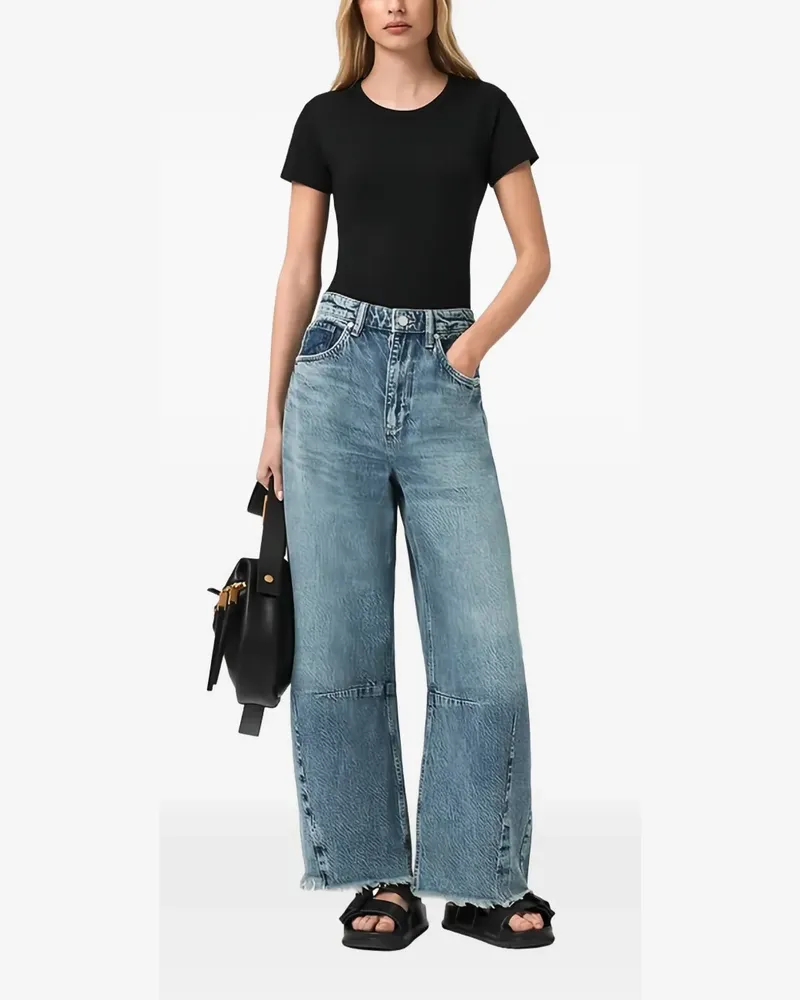 AllSaints frayed-hem jeans - Blau Blau