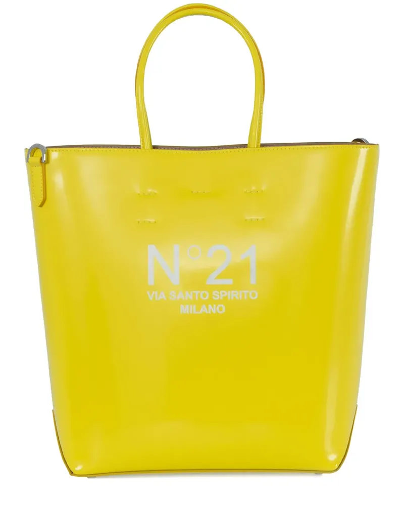 N° 21 Shopper aus Leder - Gelb Gelb