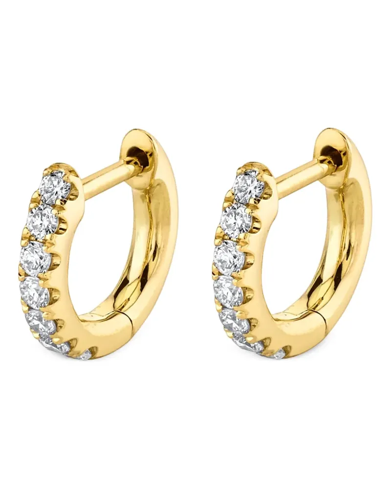 ANITA KO XS Huggie-Ohrringe mit Diamanten - Gold Gold