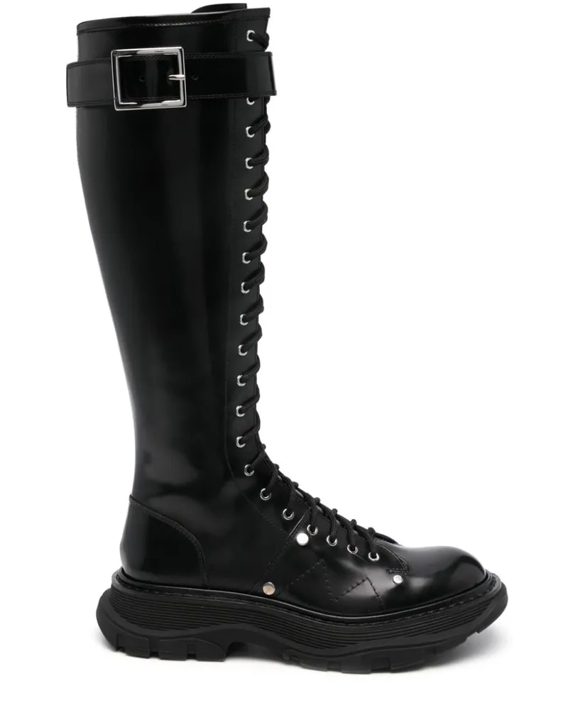 Alexander McQueen Tread Slick Stiefel - Schwarz Schwarz