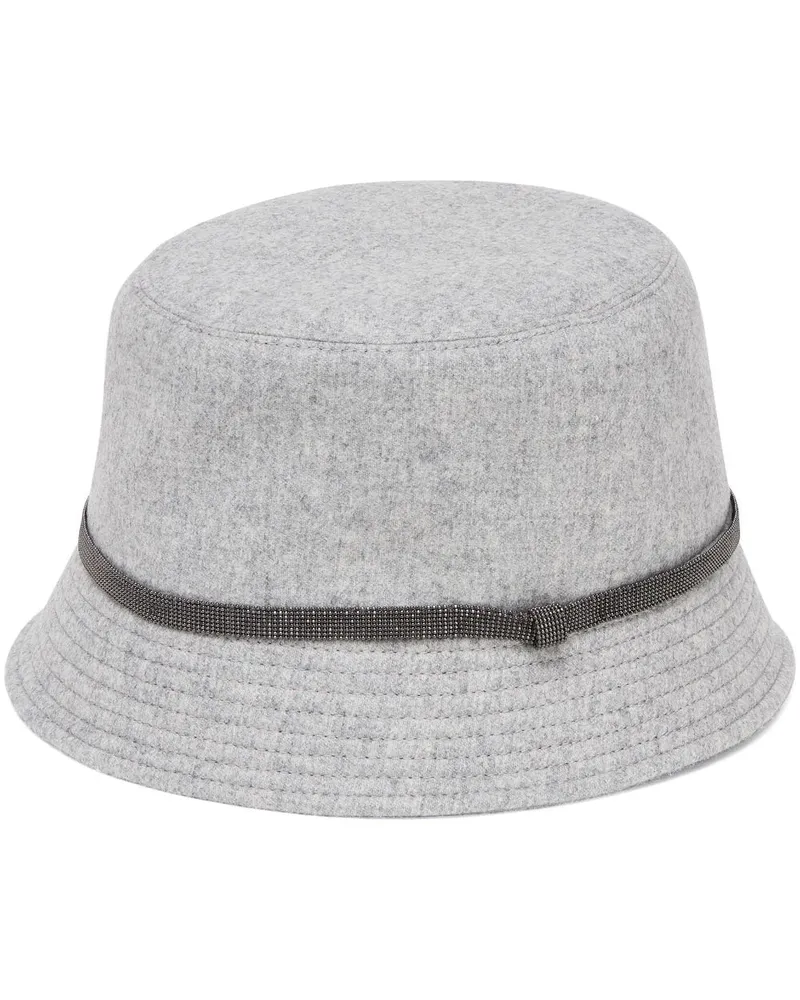 Brunello Cucinelli Fischerhut mit Monili-Kettendetail - Grau Grau