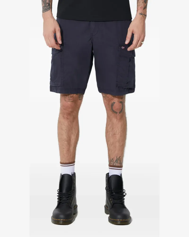 Napapijri Noto logo-patch cargo shorts - Blau Blau