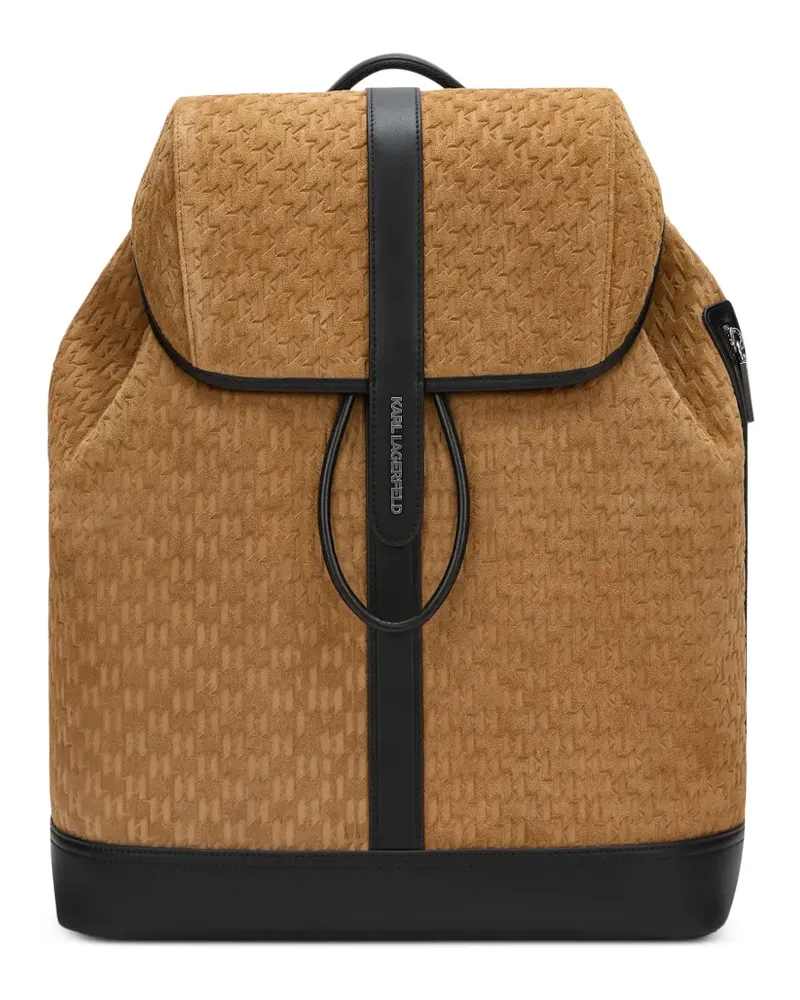 Karl Lagerfeld Rucksack mit Monogramm-Prägung - Nude Nude