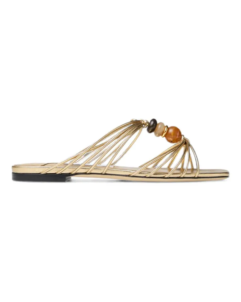 Jimmy Choo Lova Sandalen mit Perlen - Gold Gold