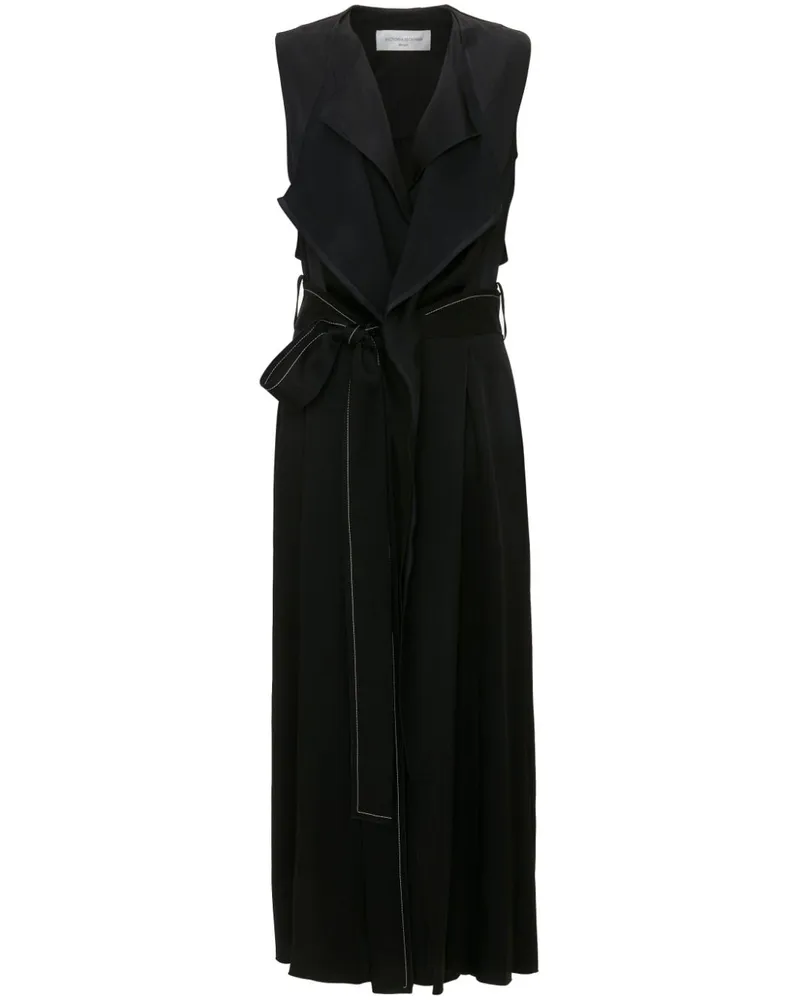 Victoria Beckham Midikleid im Trenchcoat-Stil - Schwarz Schwarz