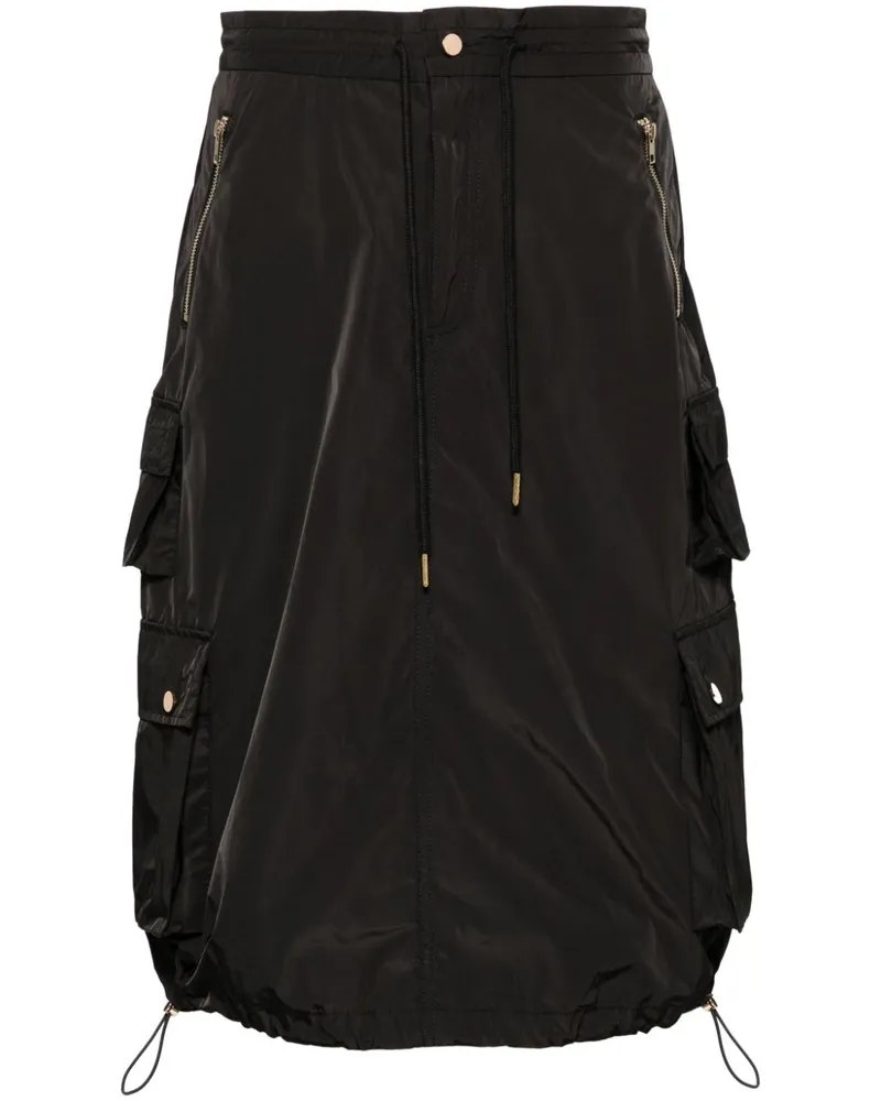 Cynthia Rowley Midirock mit aufgesetzten Taschen - Schwarz Schwarz