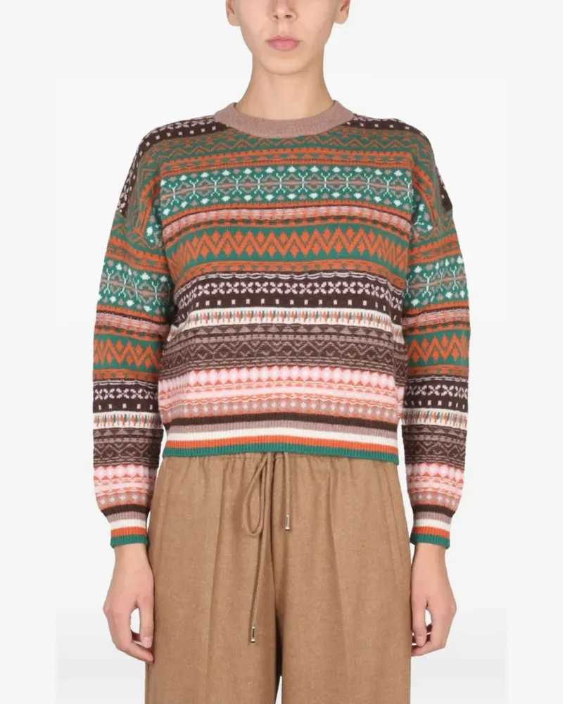 Ballantyne patterned long-sleeve sweater - Braun Braun