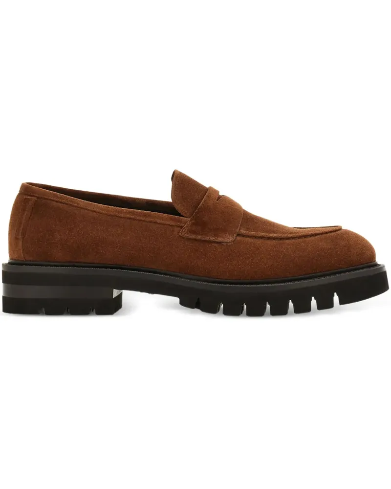 Ferragamo Penny-Loafer mit Sattelriemen - Braun Braun