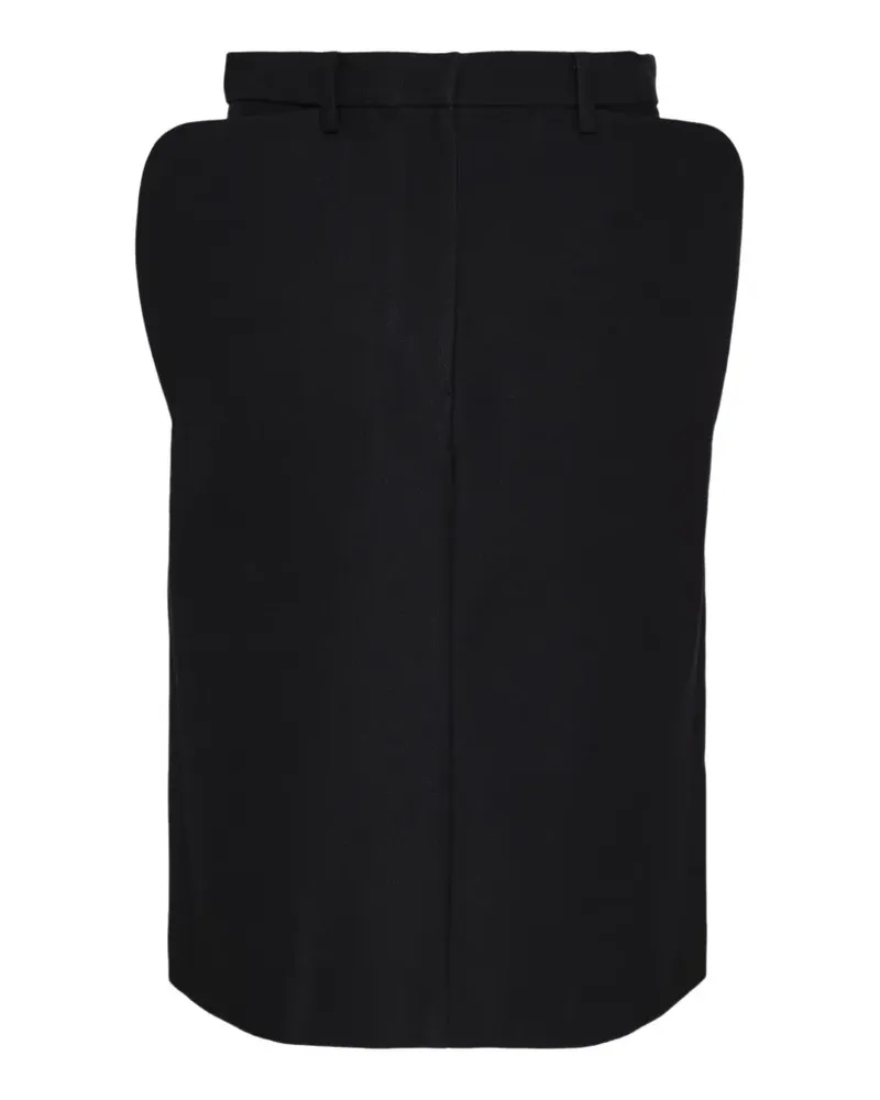 pushBUTTON sculptural-hip pencil midi skirt - Blau Blau