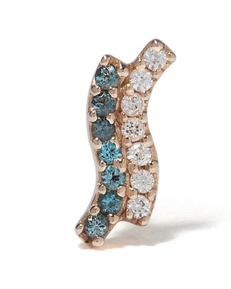 Maria Black 14kt 'Wave' Gelbgoldohrstecker mit Saphir und Diamanten Gold