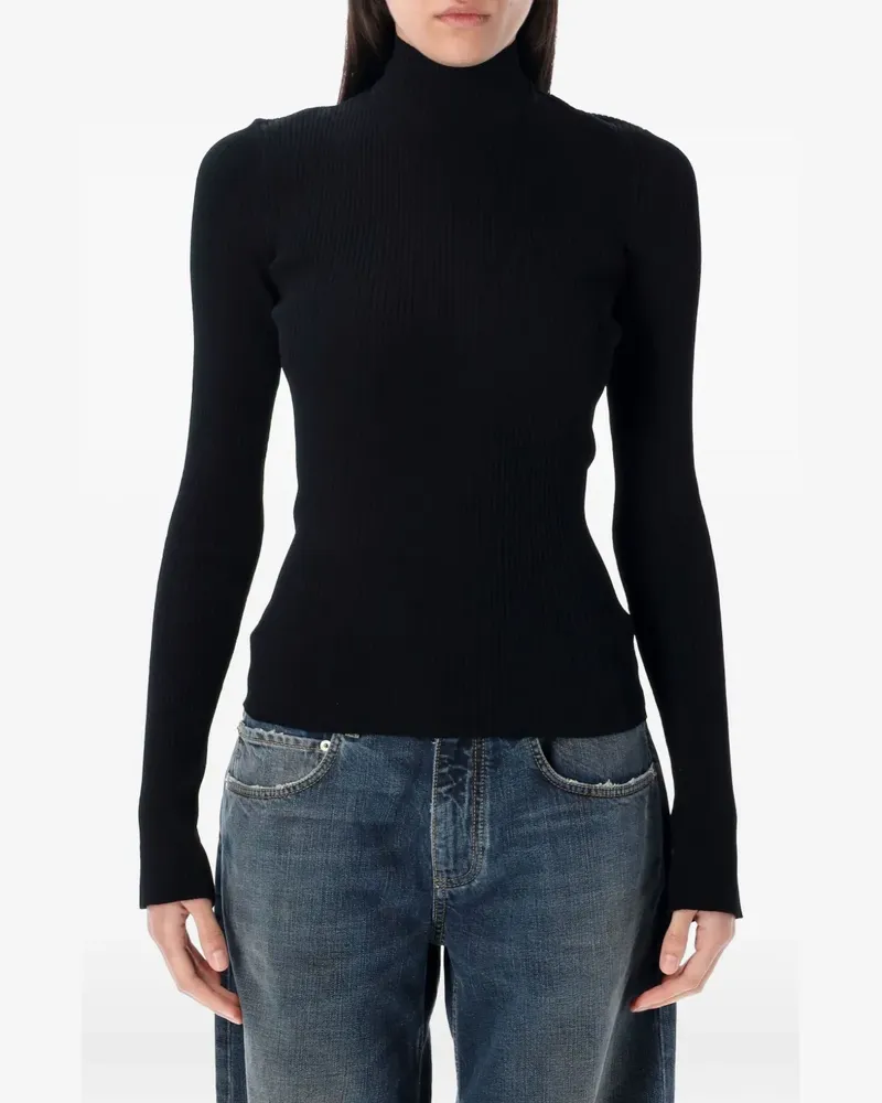 Balenciaga Gerippter Pullover - Schwarz Schwarz