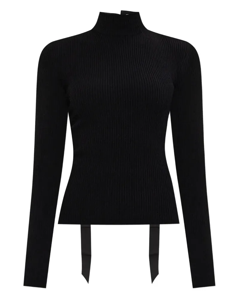 Balenciaga Gerippter Pullover - Schwarz Schwarz