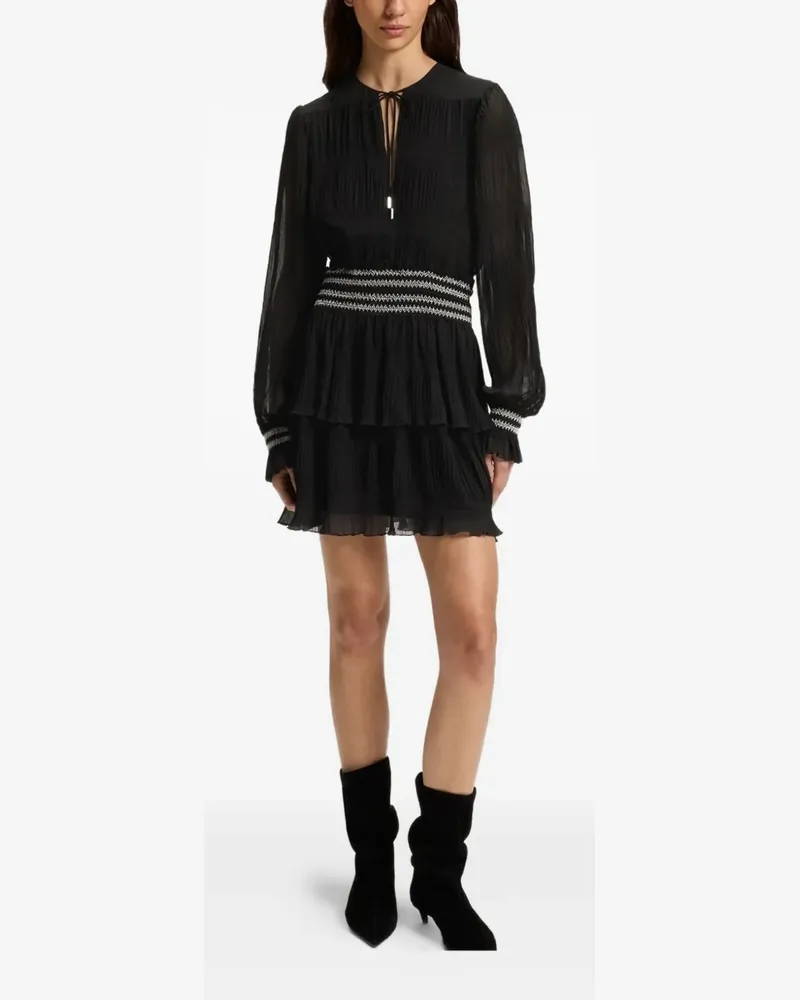 HUGO BOSS Minikleid mit langen Ärmeln - Schwarz Schwarz