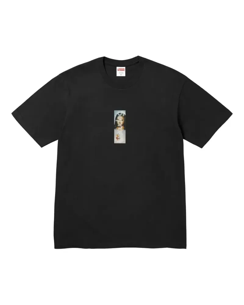 Supreme Being Prayer Card Box T-Shirt mit Logo - Schwarz Schwarz
