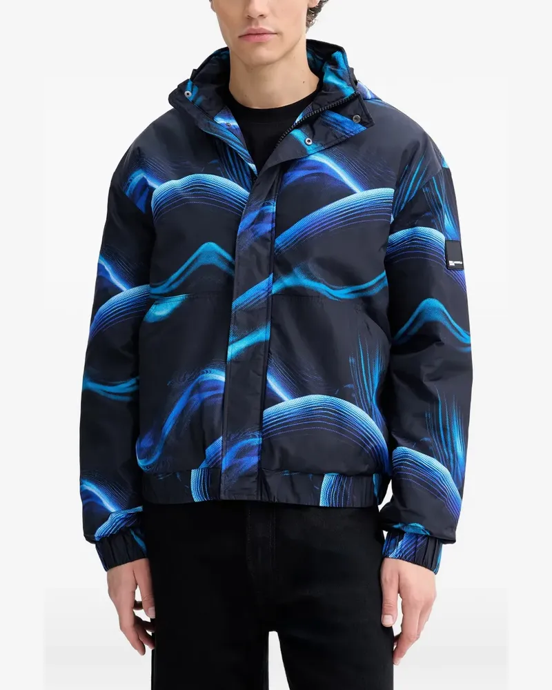 Karl Lagerfeld Kapuzenjacke mit Print - Schwarz Schwarz