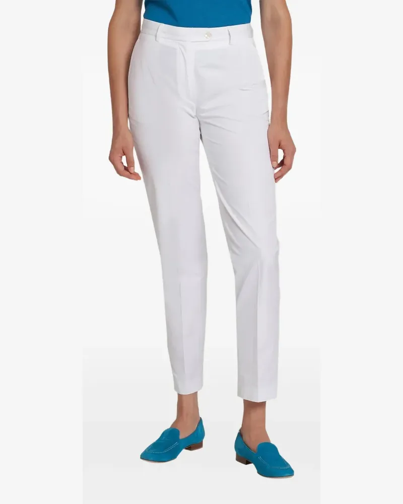 Kiton Klassische Zigarettenhose - Weiß Weiß