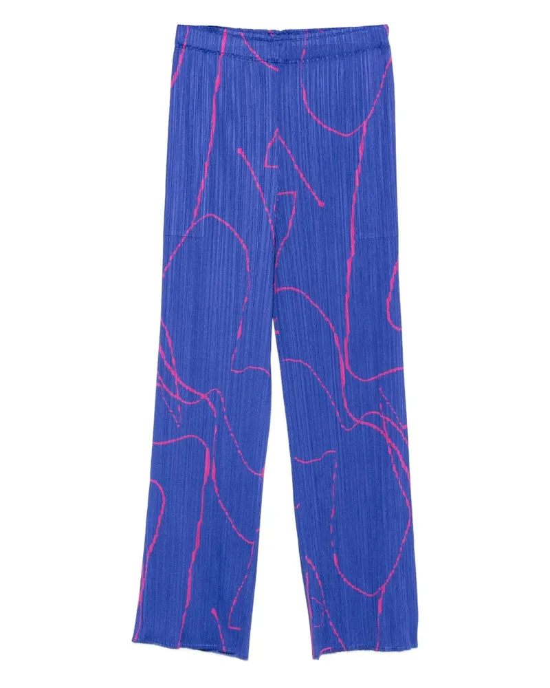 Issey Miyake Pause Hose mit Falten - Blau Blau