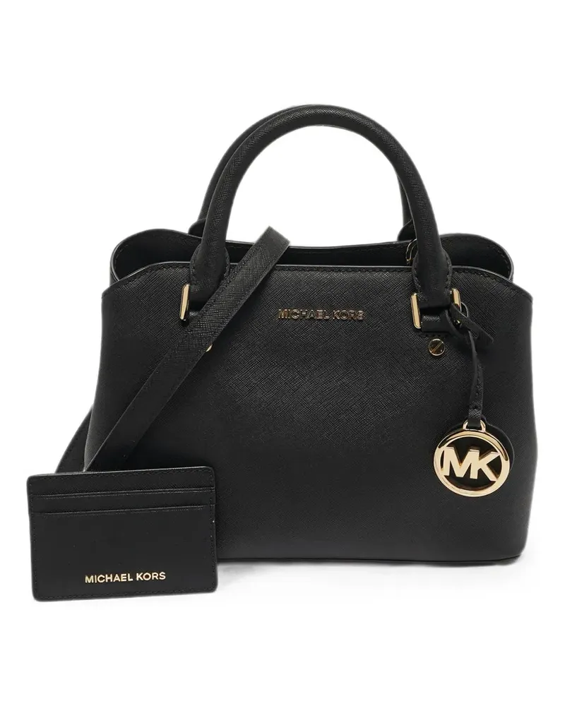 Michael Kors Savannah leather satchel bag - Schwarz Schwarz