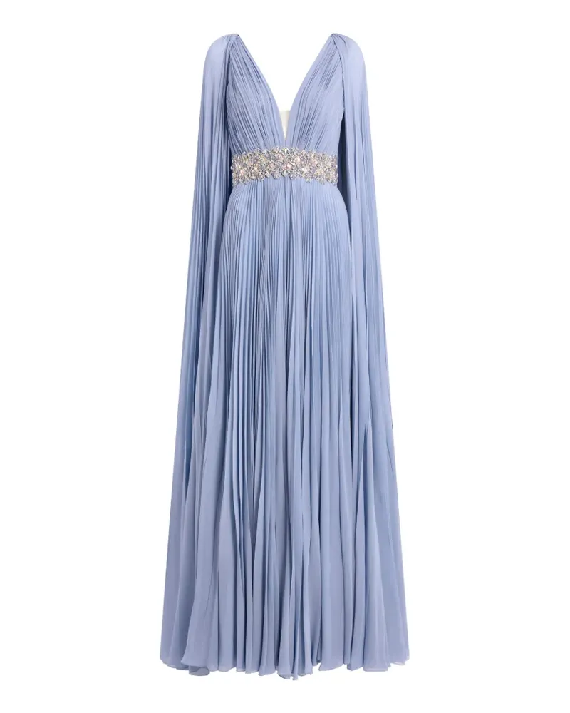 Jenny Packham Fesco Maxikleid mit Falten - Blau Blau