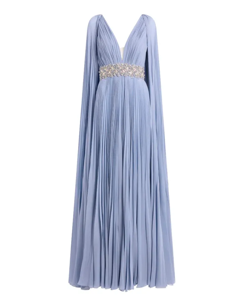 Jenny Packham Fesco Maxikleid mit Falten - Blau Blau