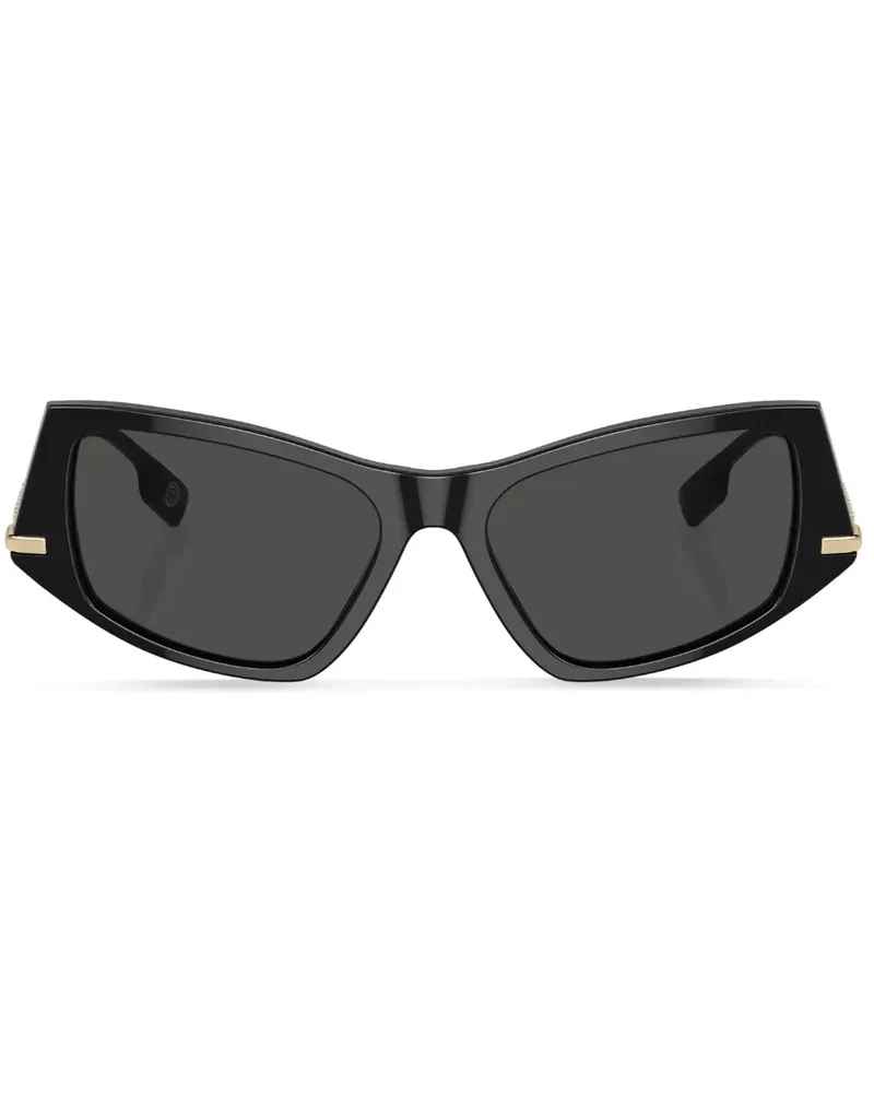 Burberry Cat-Eye-Sonnenbrille mit Logo - Schwarz Schwarz