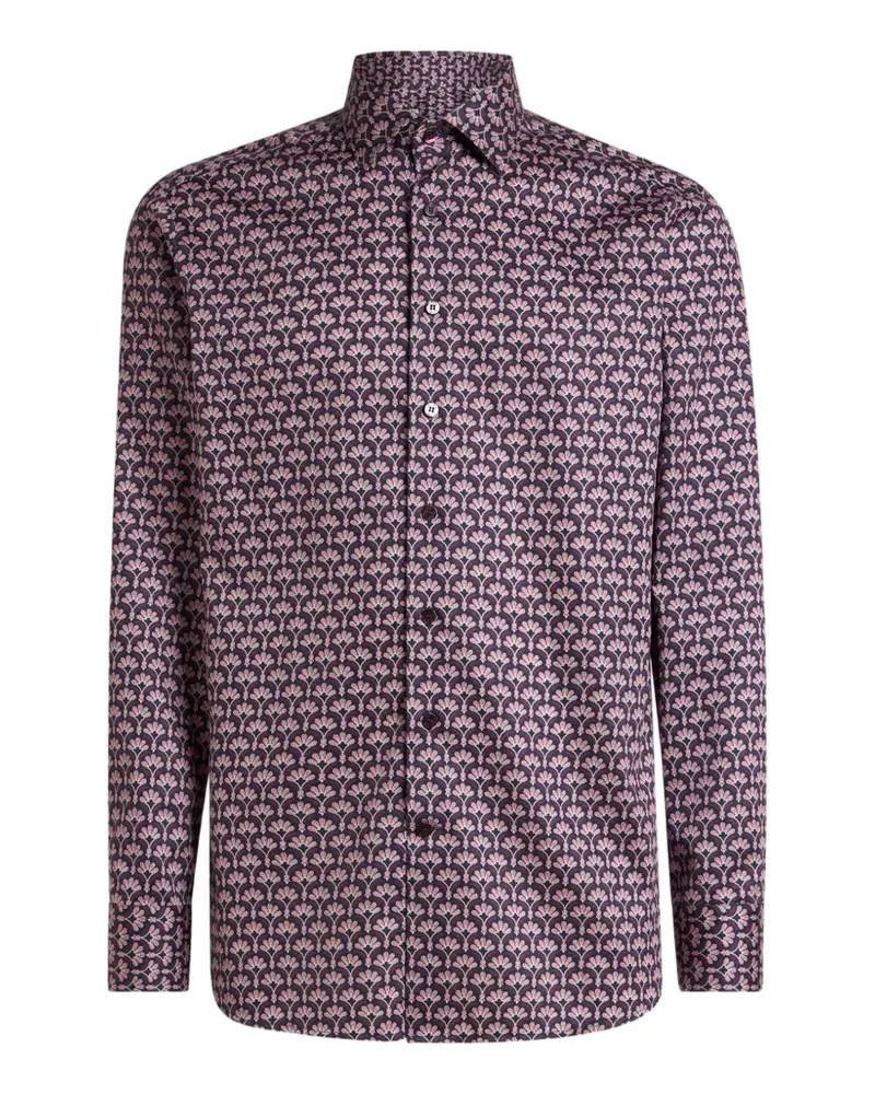 Etro Gemustertes Hemd - Schwarz Schwarz